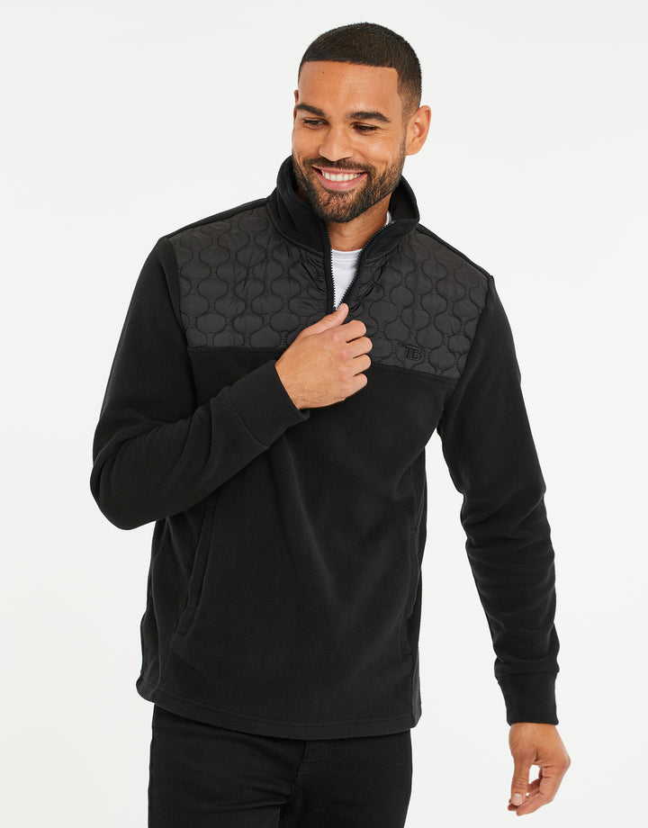 Black Onion Quilted Quarter Zip Fleece