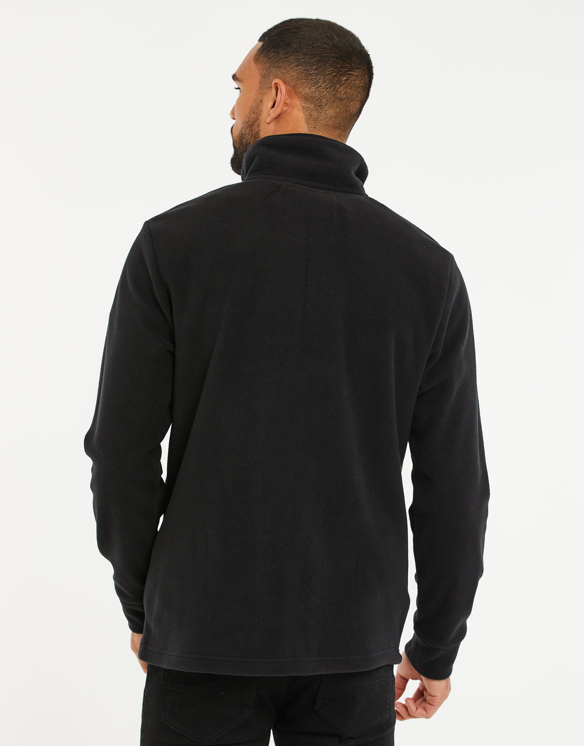 Threadbare Men's Black Fitness Onion Quilted Contrast Panel