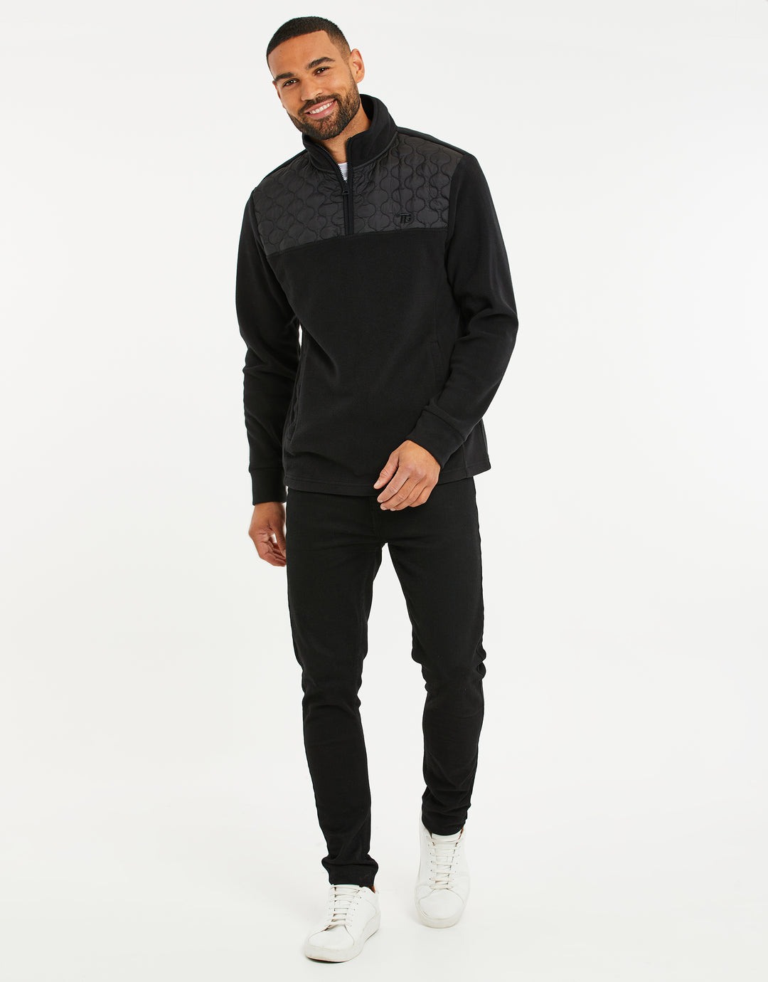 Black Onion Quilted Quarter Zip Fleece