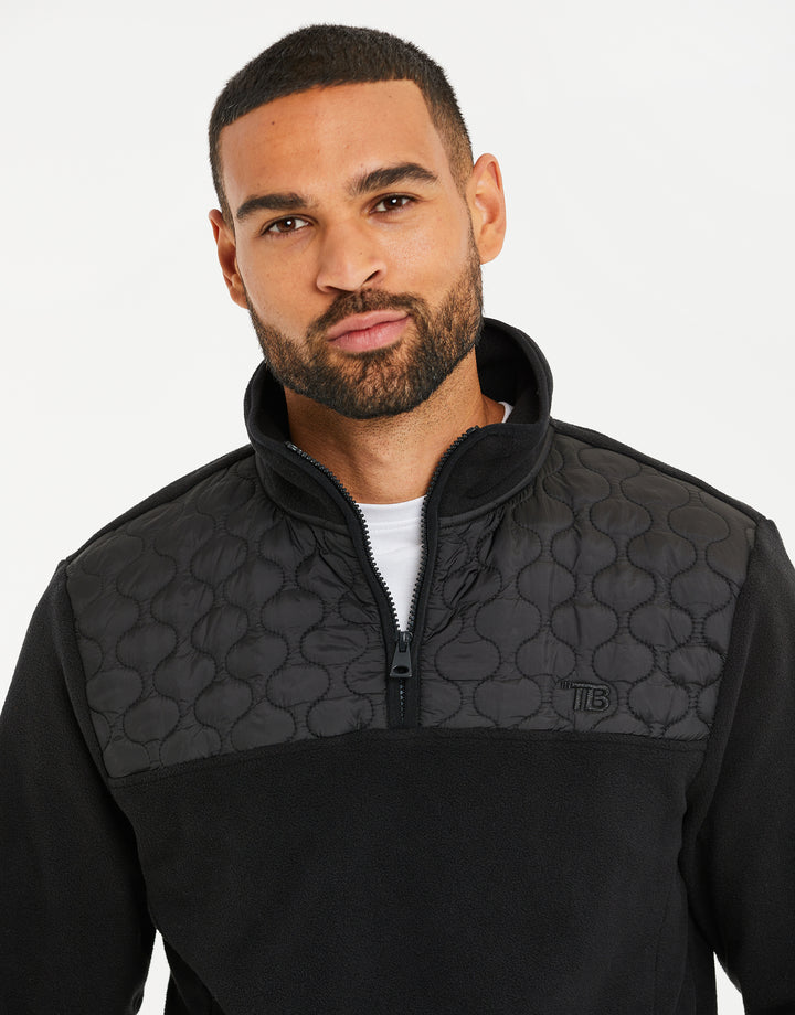 Black Onion Quilted Quarter Zip Fleece