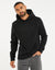 Black Microfleece Overhead Hoodie