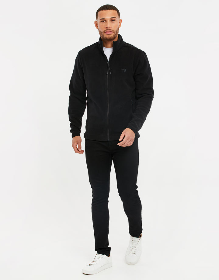 Black Zip-Through Fitness Fleece