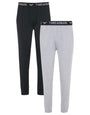Black & Grey Marl Long Pyjama Bottoms (2 Pack)