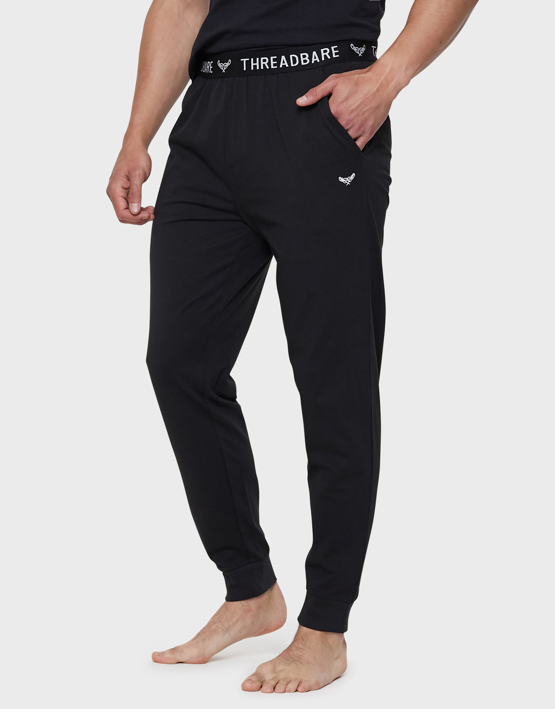 Black & Grey Marl Long Pyjama Bottoms (2 Pack)