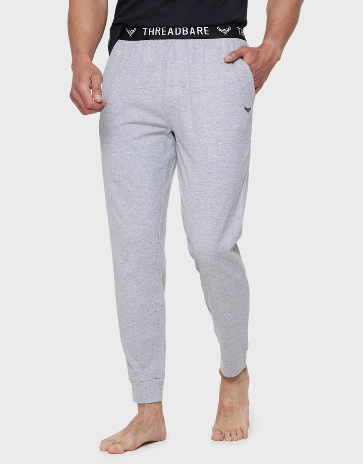 Black & Grey Marl Long Pyjama Bottoms (2 Pack)