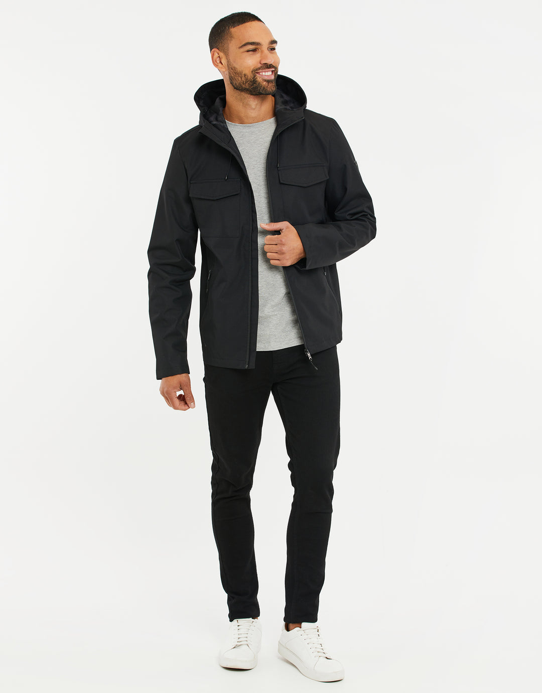 Black Hooded Jacket