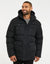 Black Hooded Padded Jacket