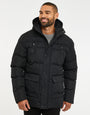 Black Hooded Padded Jacket