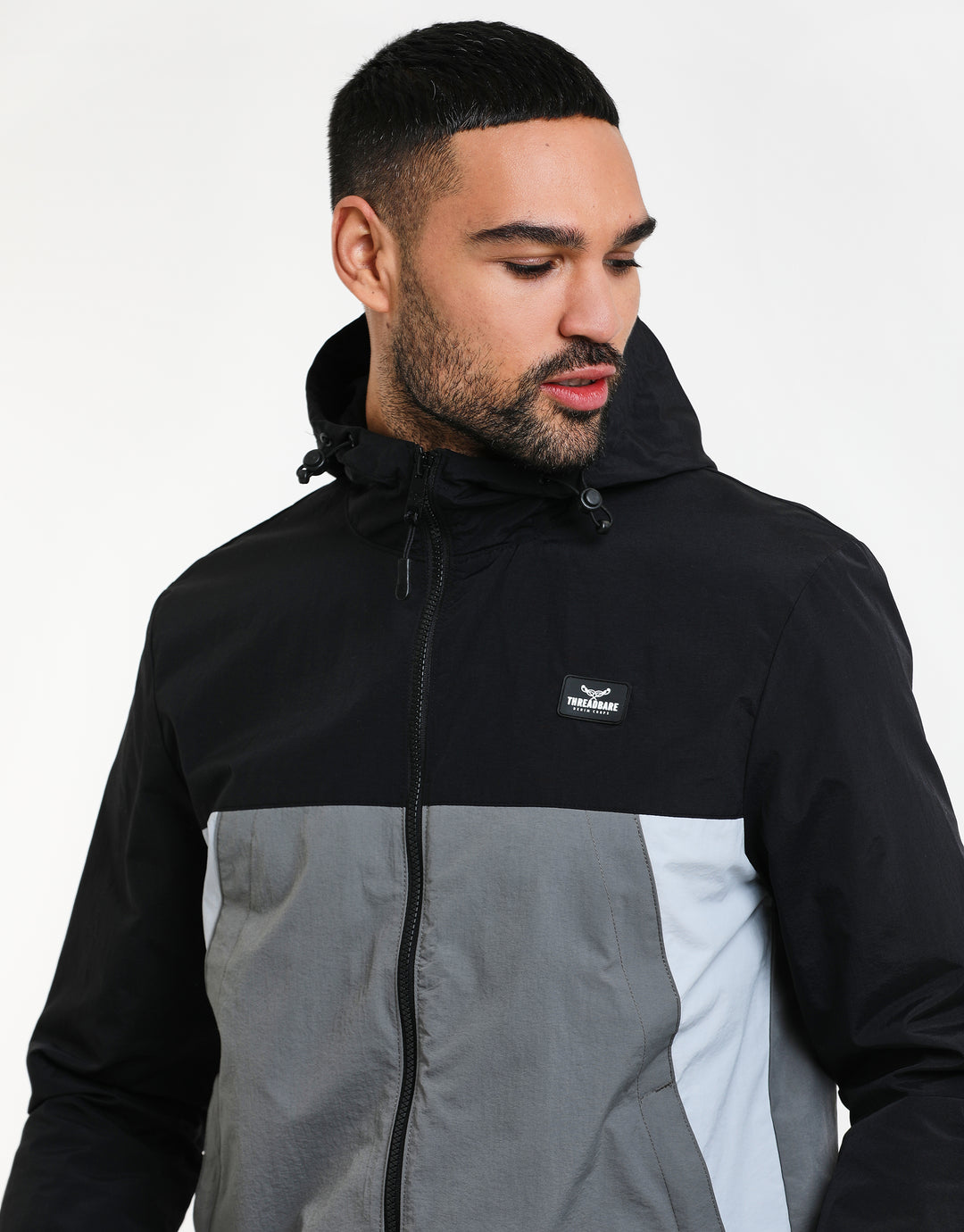 Black Colourblock Jacket