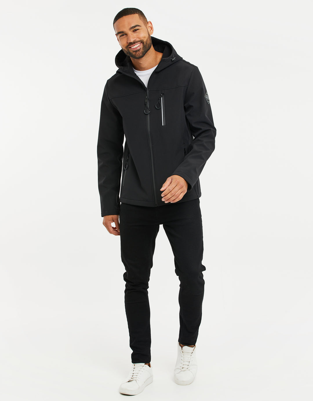 Black Lightweight Hooded Jacket