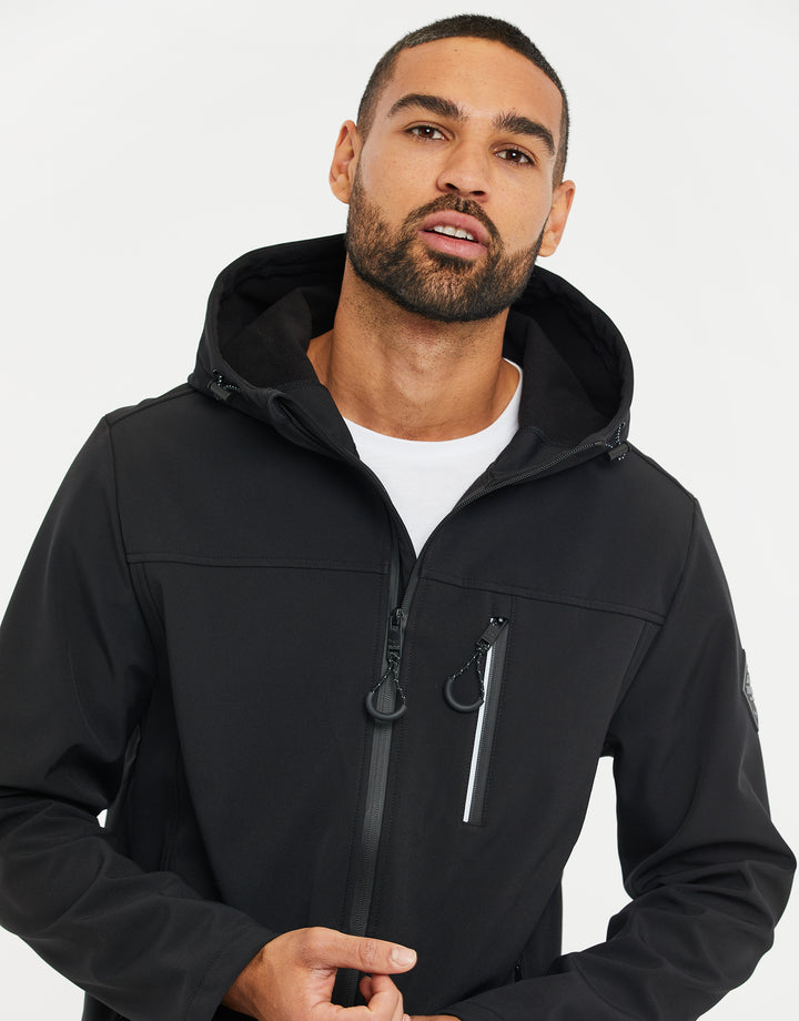 Black Lightweight Hooded Jacket