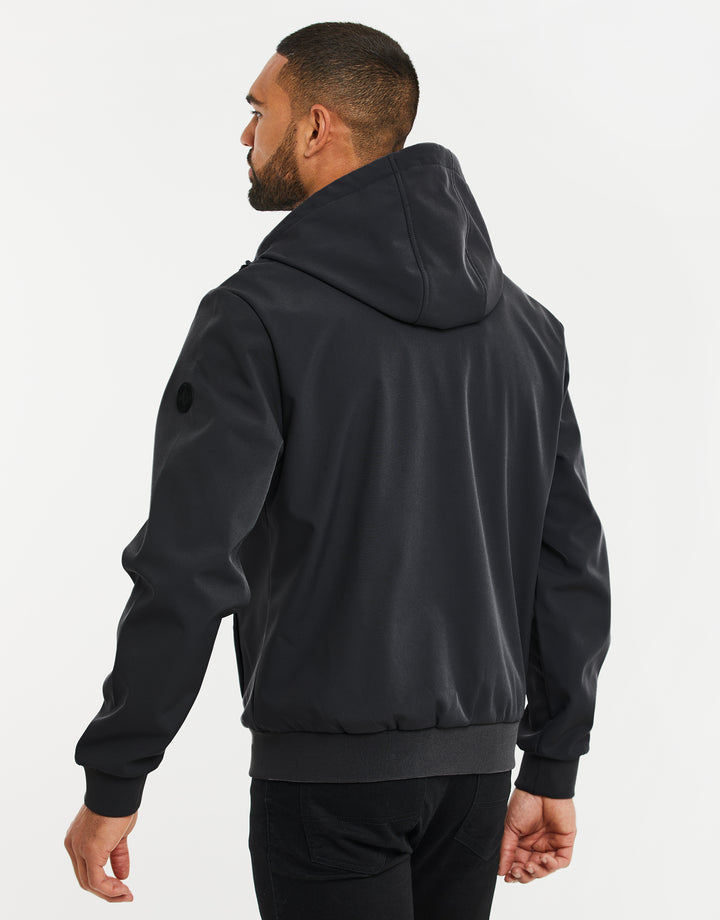 Black Lightweight Hooded Jacket