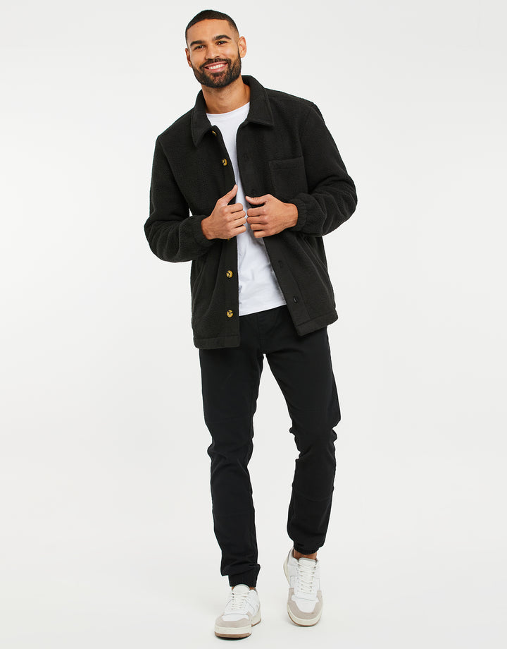 Black Faux Borg Shacket