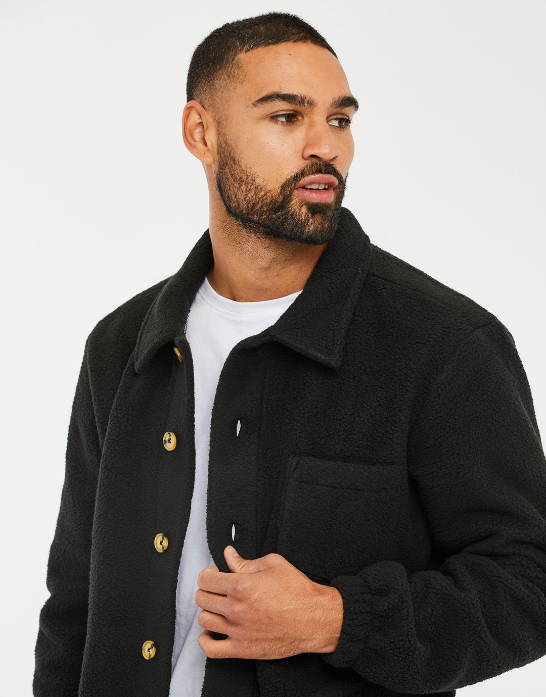 Black Faux Borg Shacket