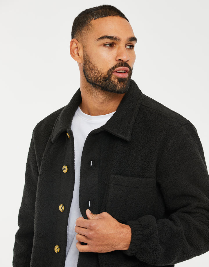 Black Faux Borg Shacket