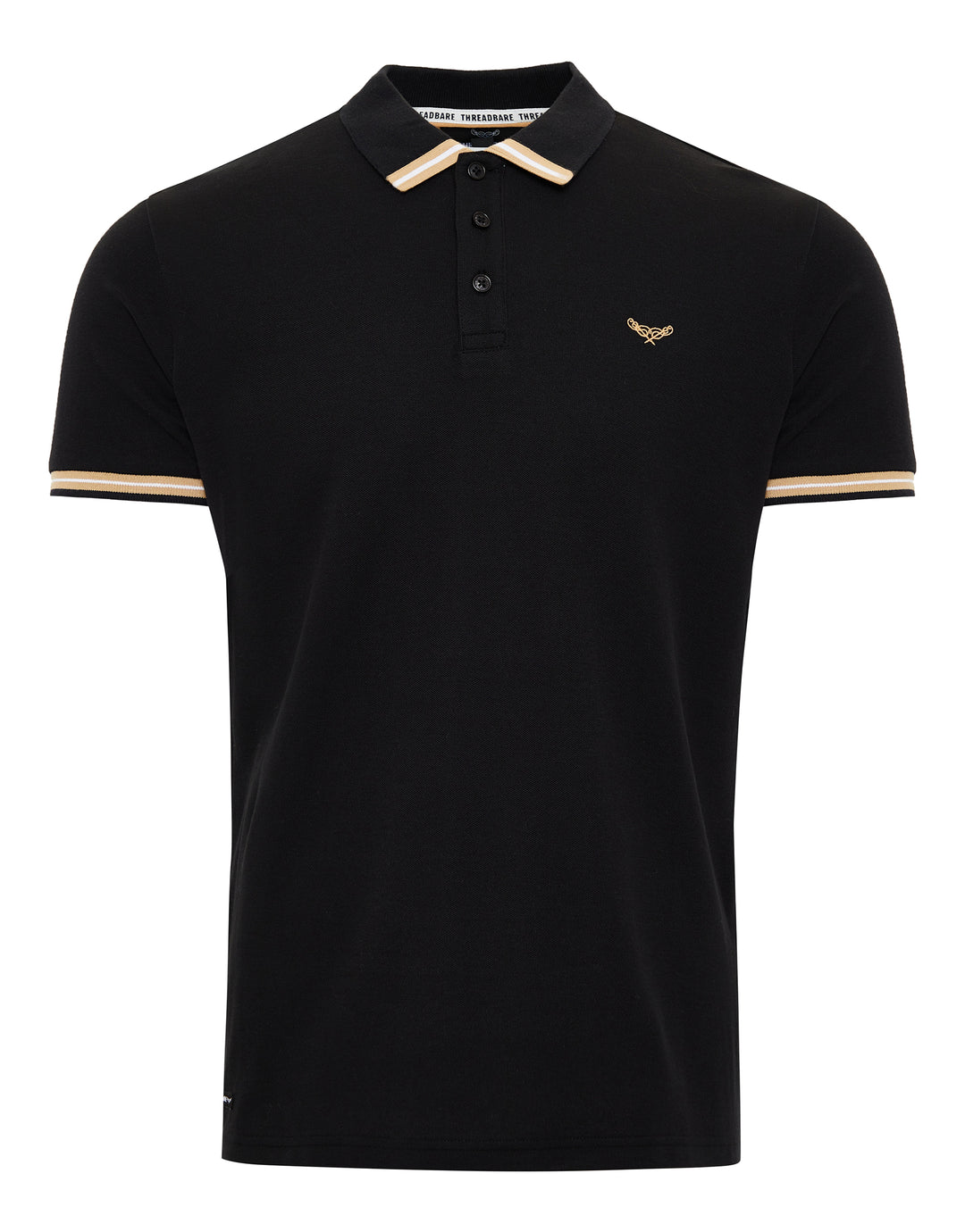 Black Rib Collar Classic Polo Shirt