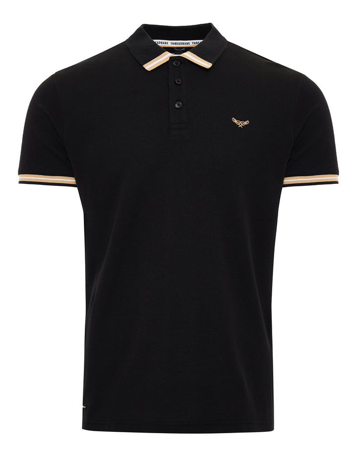 Black Rib Collar Classic Polo Shirt