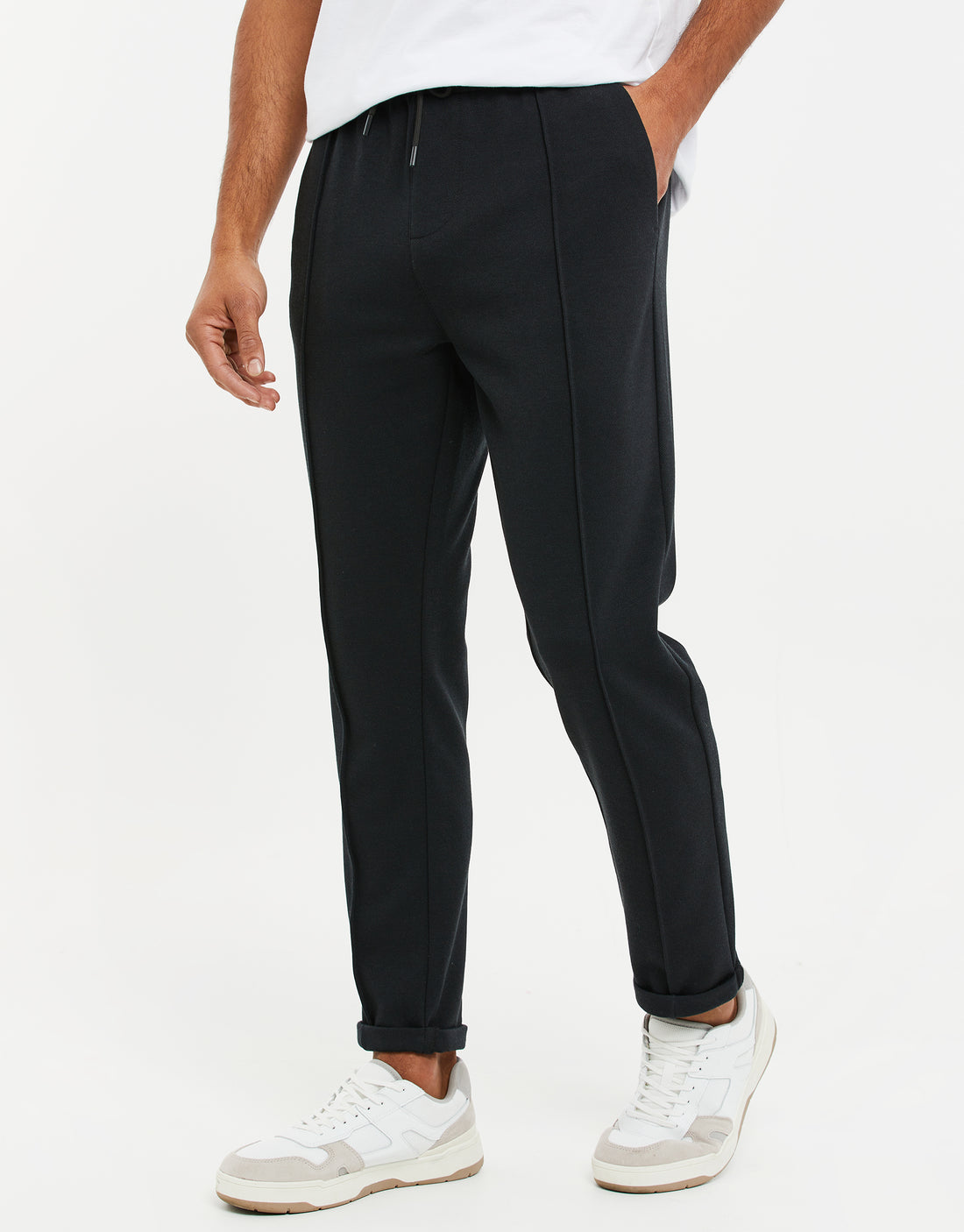 Men's Black Semi-Formal Pintuck Trousers – Threadbare