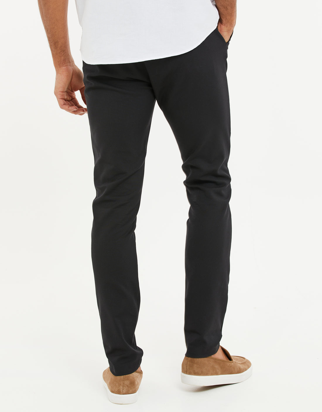 Threadbare Luxe Men's Black Slim Fit Semi-Formal Trousers
