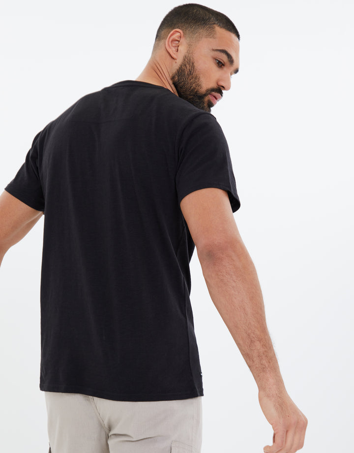 Black Slub Brooklyn Varsity T-Shirt