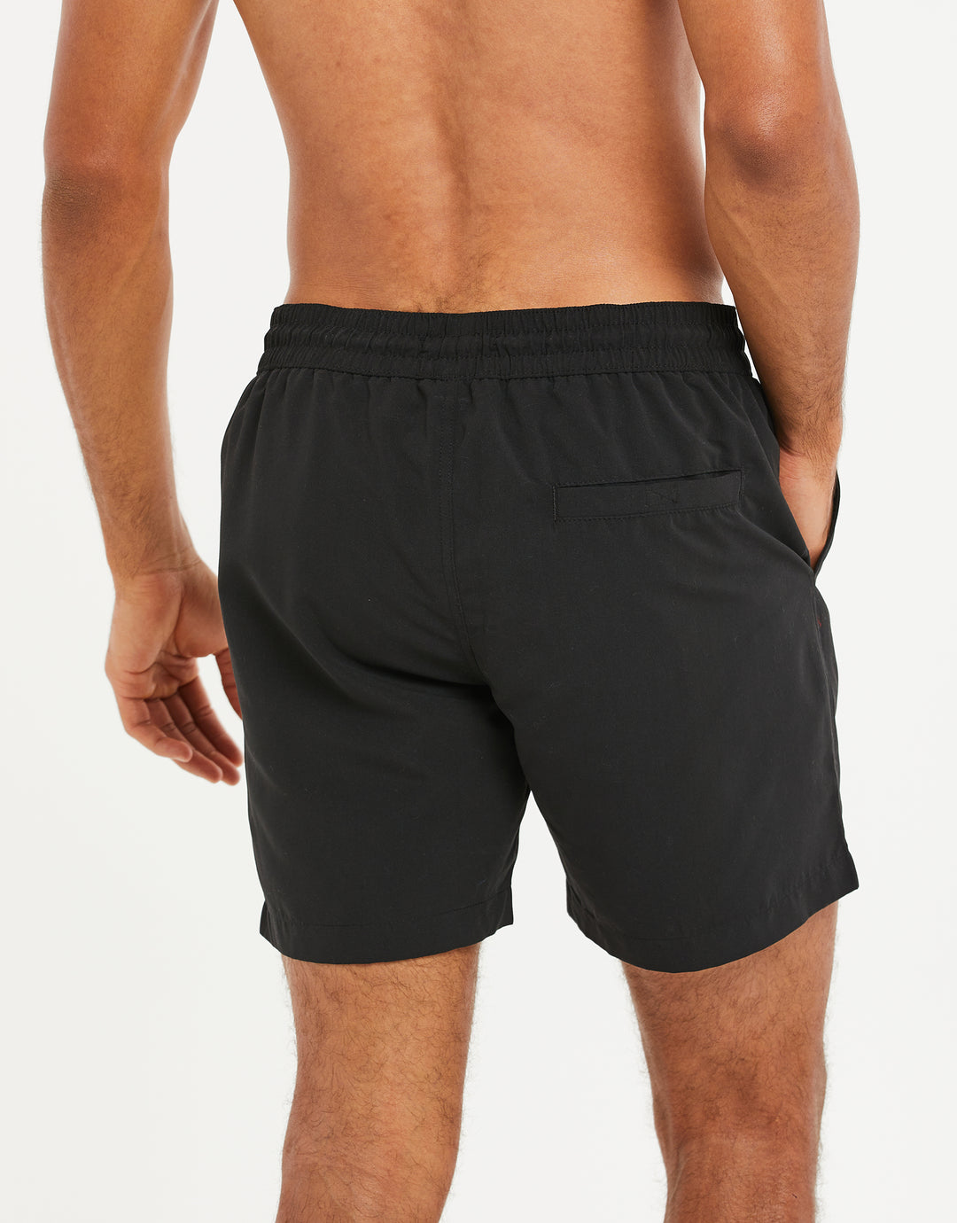 Black Handwritten Logo Swim Shorts