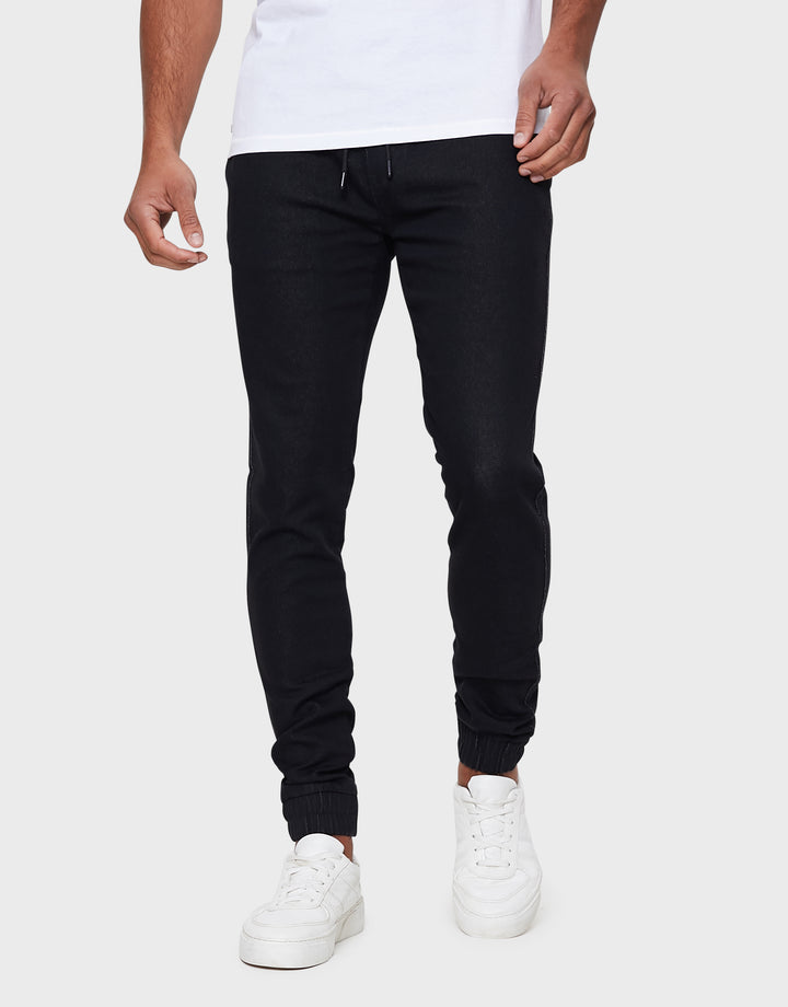 Black Wash Jean Joggers