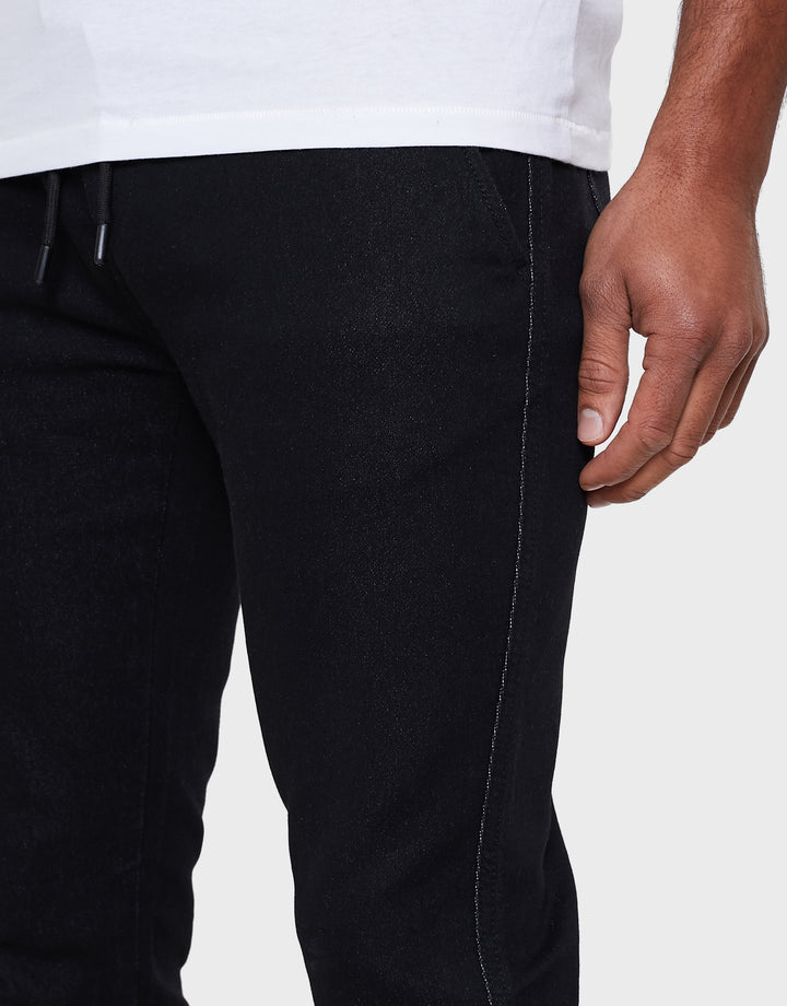 Black Wash Jean Joggers
