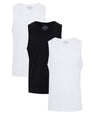 Black & White T-Shirt Vests (3 Pack)