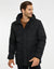 Black Zip Up Hooded Padded Mac