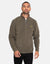 Khaki Green Quarter Zip Microfleece Sweatshirt
