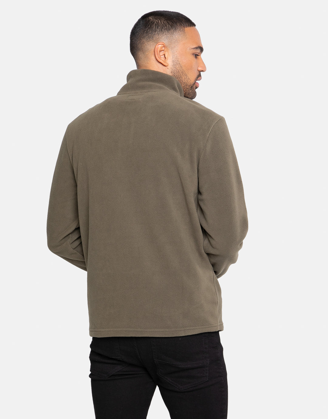 Blade Khaki Plain 1/4 Zip Sweatshirt