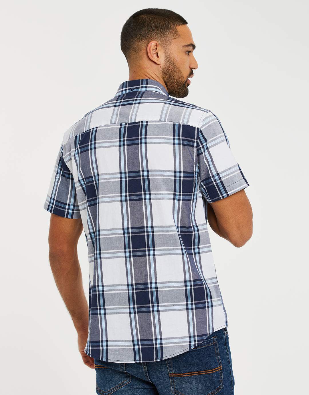 Blue Check Short Sleeve Shirt