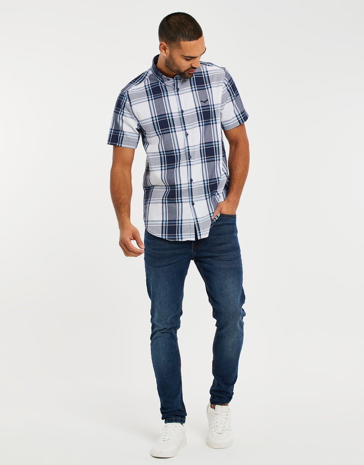 Blue Check Short Sleeve Shirt