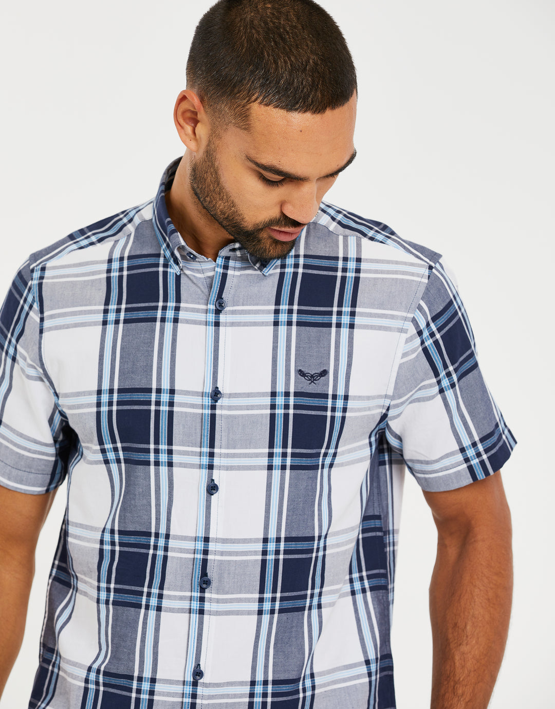 Blue Check Short Sleeve Shirt