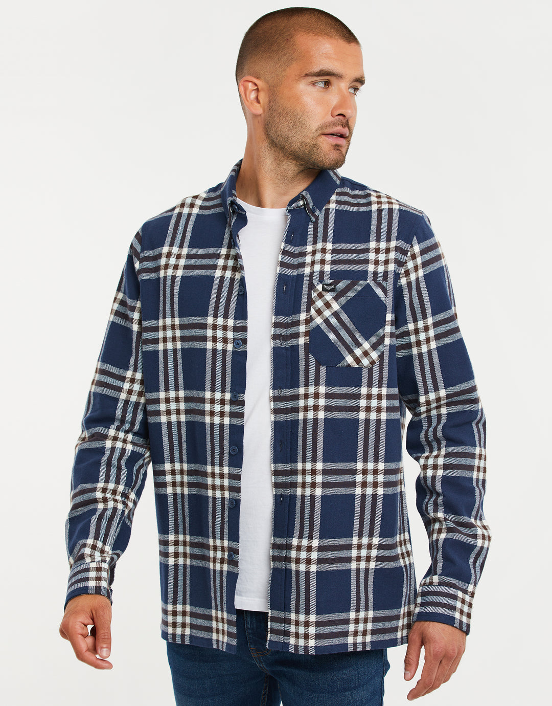 Blue Check Long Sleeve Shirt