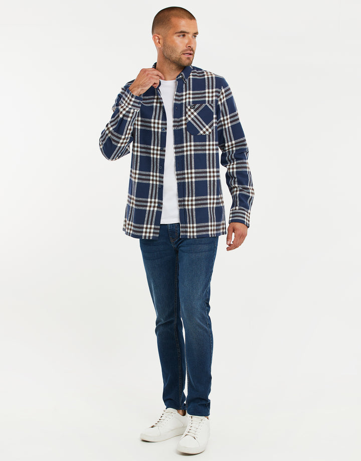 Blue Check Long Sleeve Shirt