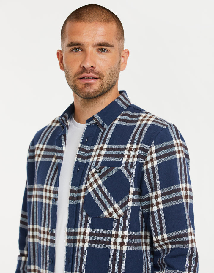 Blue Check Long Sleeve Shirt