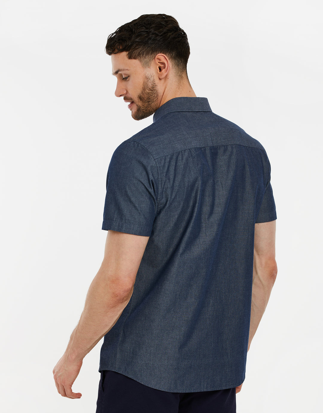 Blue Chambray Short Sleeve Shirt