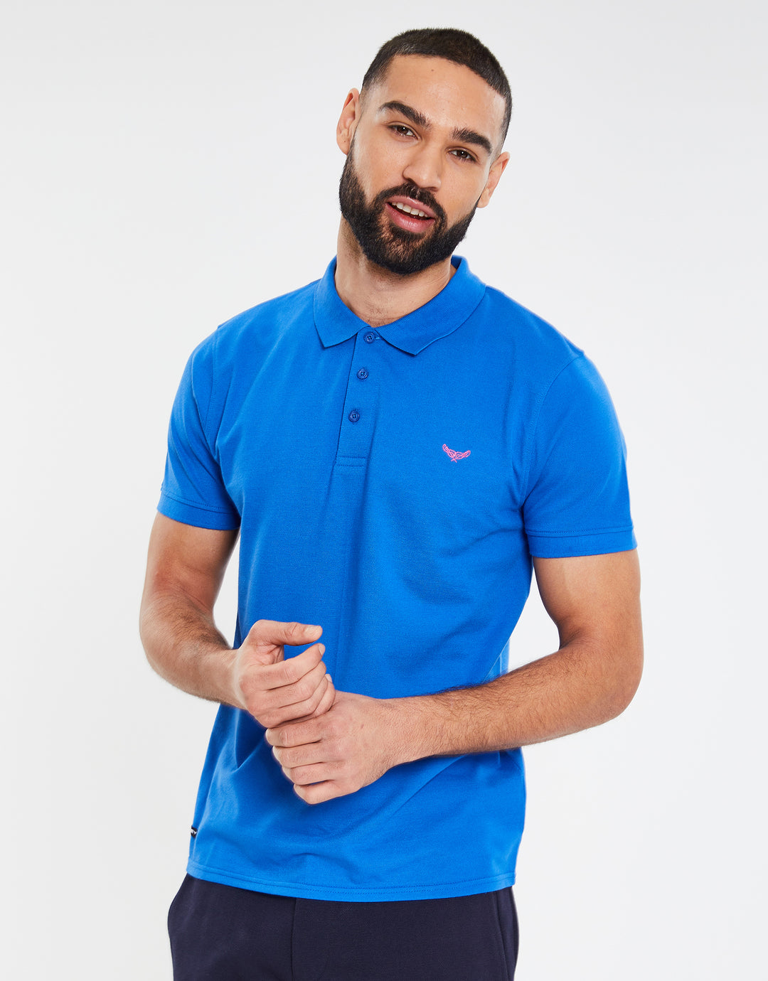 Blue Short Sleeve Classic Polo Shirts (3 Pack)