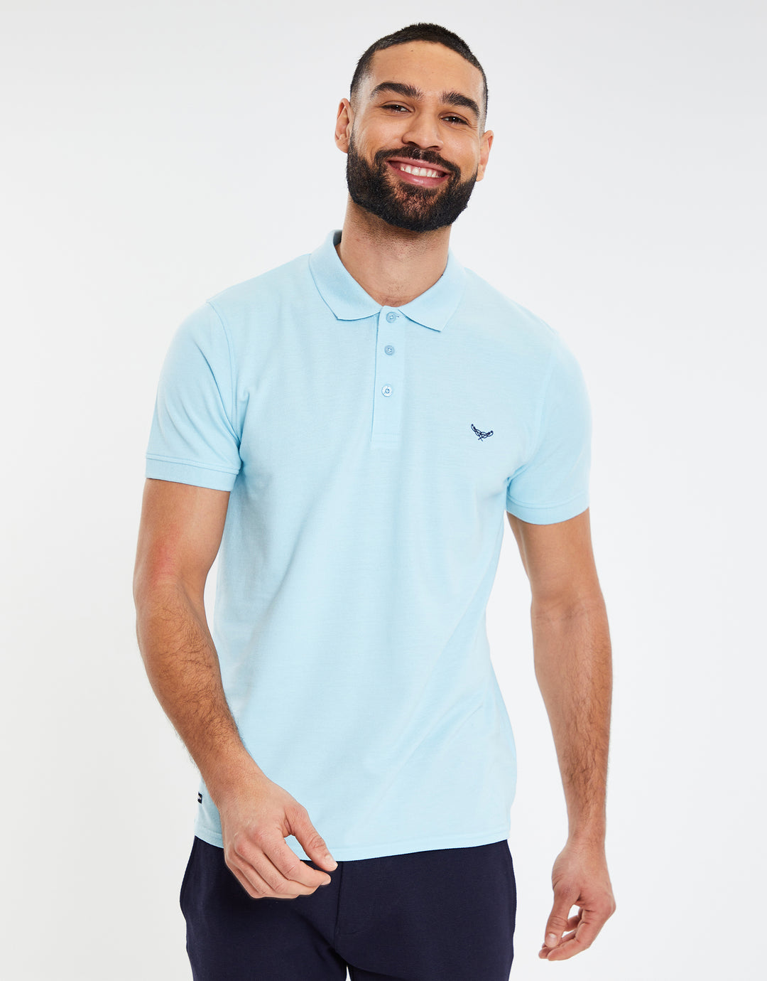 Blue Short Sleeve Classic Polo Shirts (3 Pack)