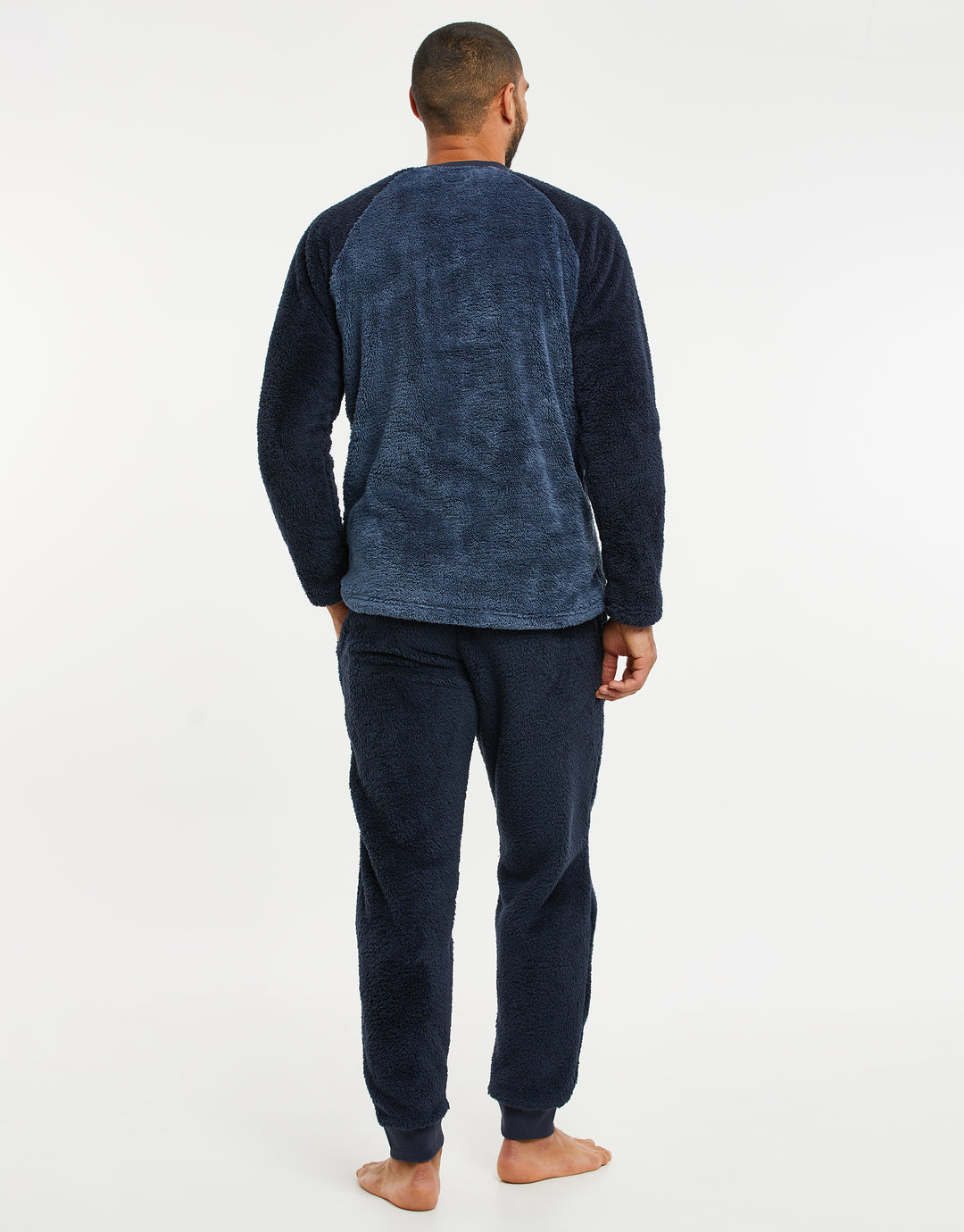 Blue Borg Raglan Sweatshirt Lounge Set (2-Piece Set)