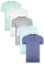 Blue Mix Cotton Rich T-Shirts (5 Pack)