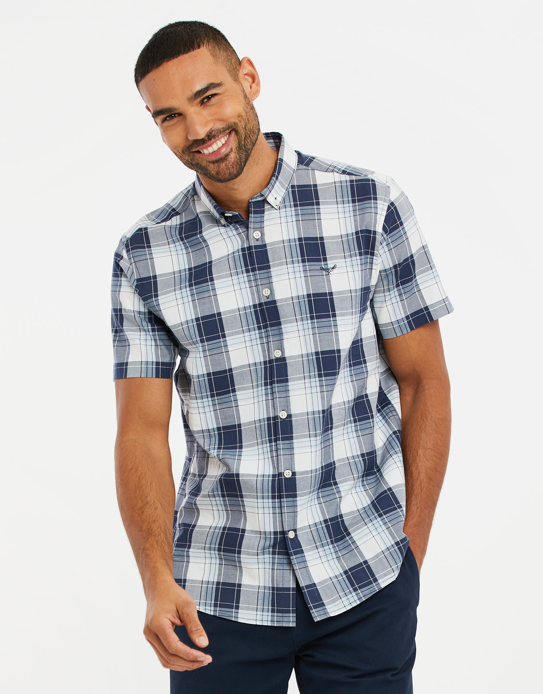 Mens short clearance sleeve check shirts