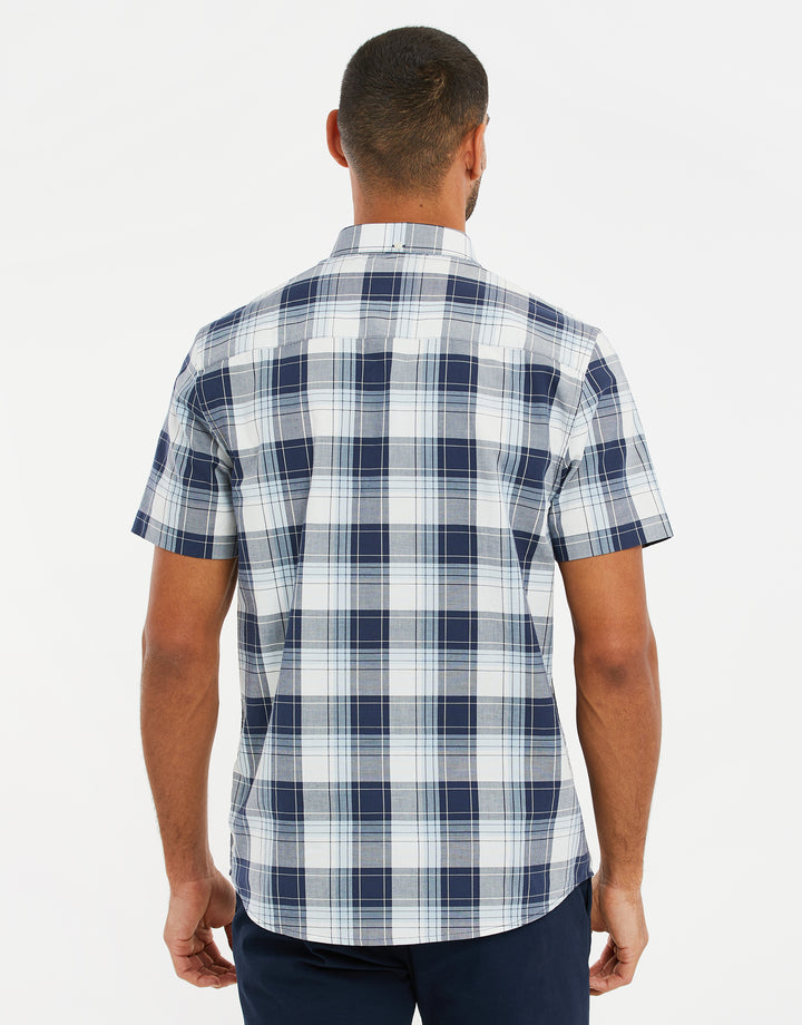 Blue Check Short Sleeve Shirt