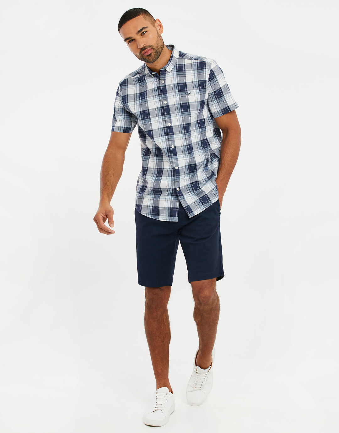Blue Check Short Sleeve Shirt