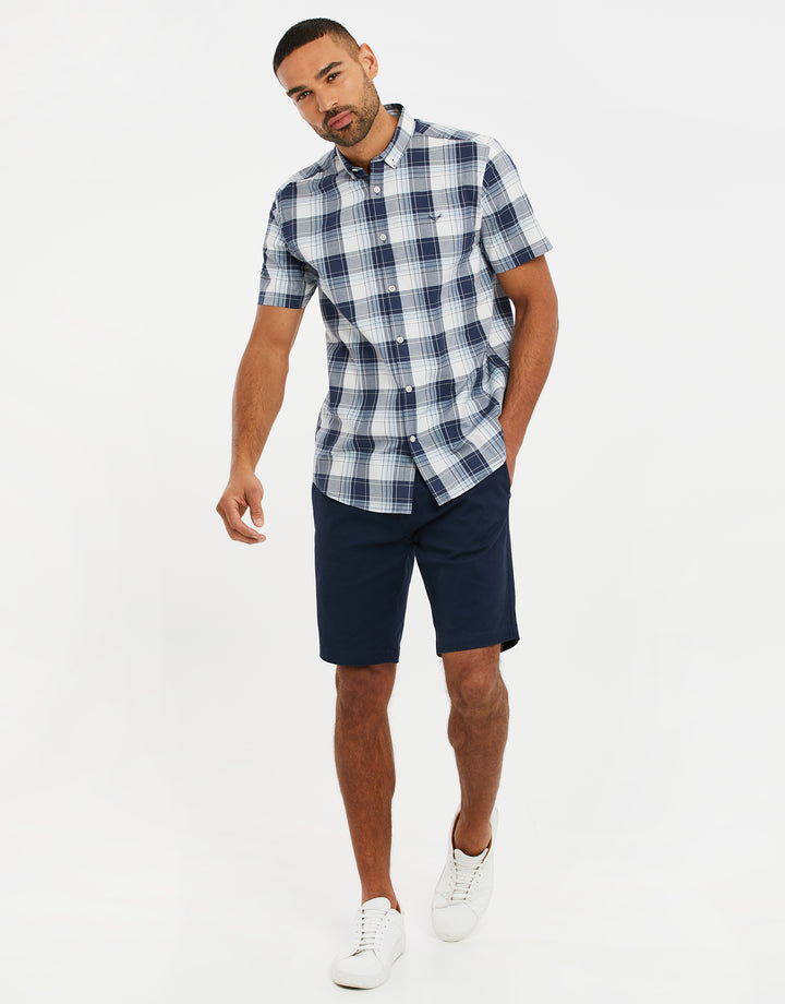 Blue Check Short Sleeve Shirt
