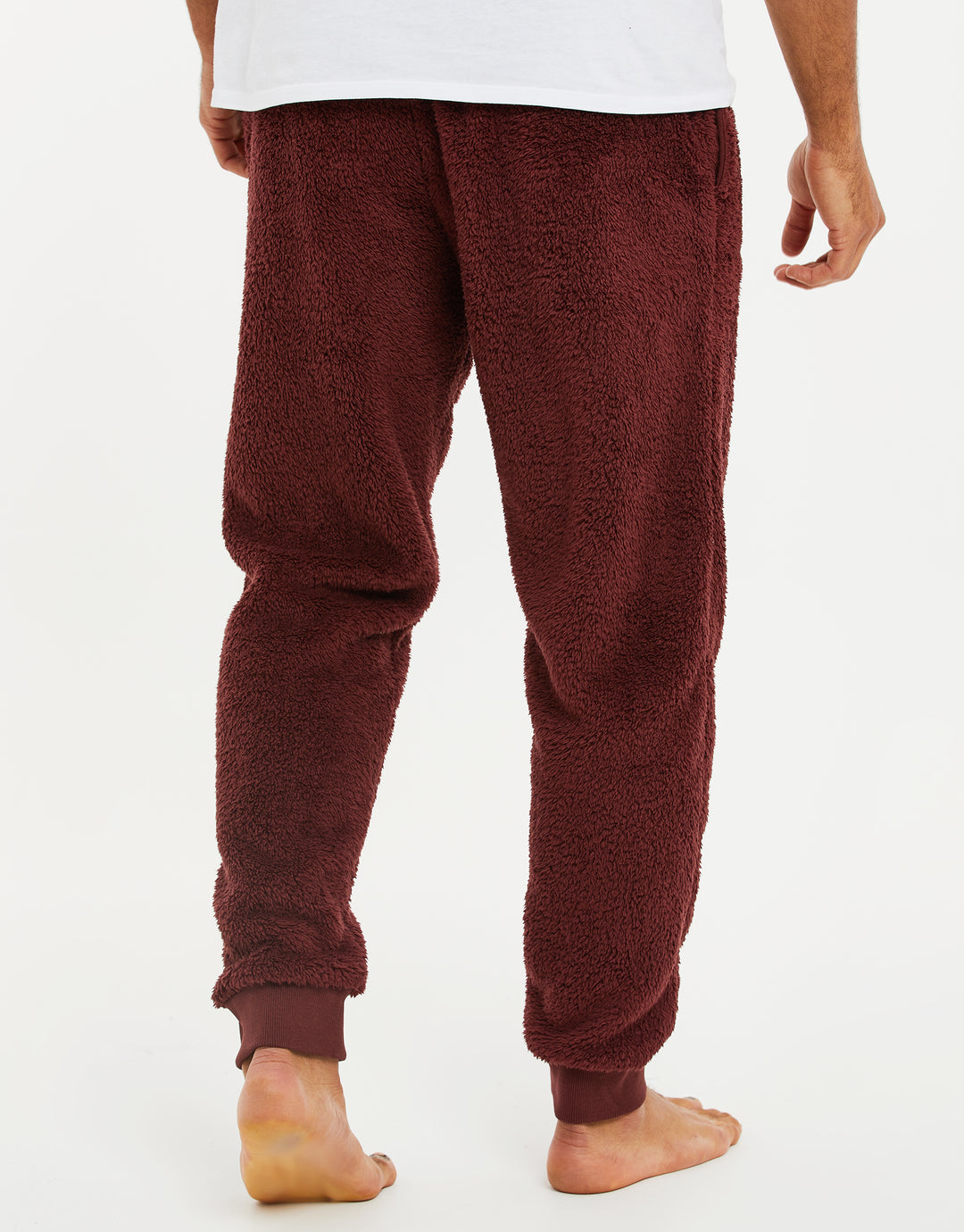 Burgundy Borg Lounge Pants