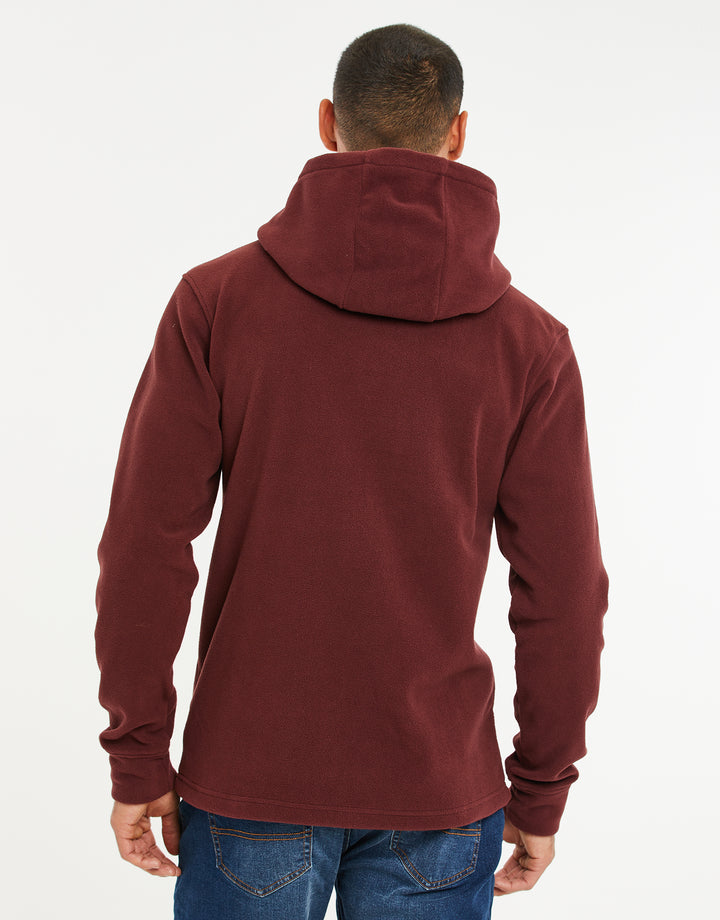 Burgundy Microfleece Overhead Hoodie