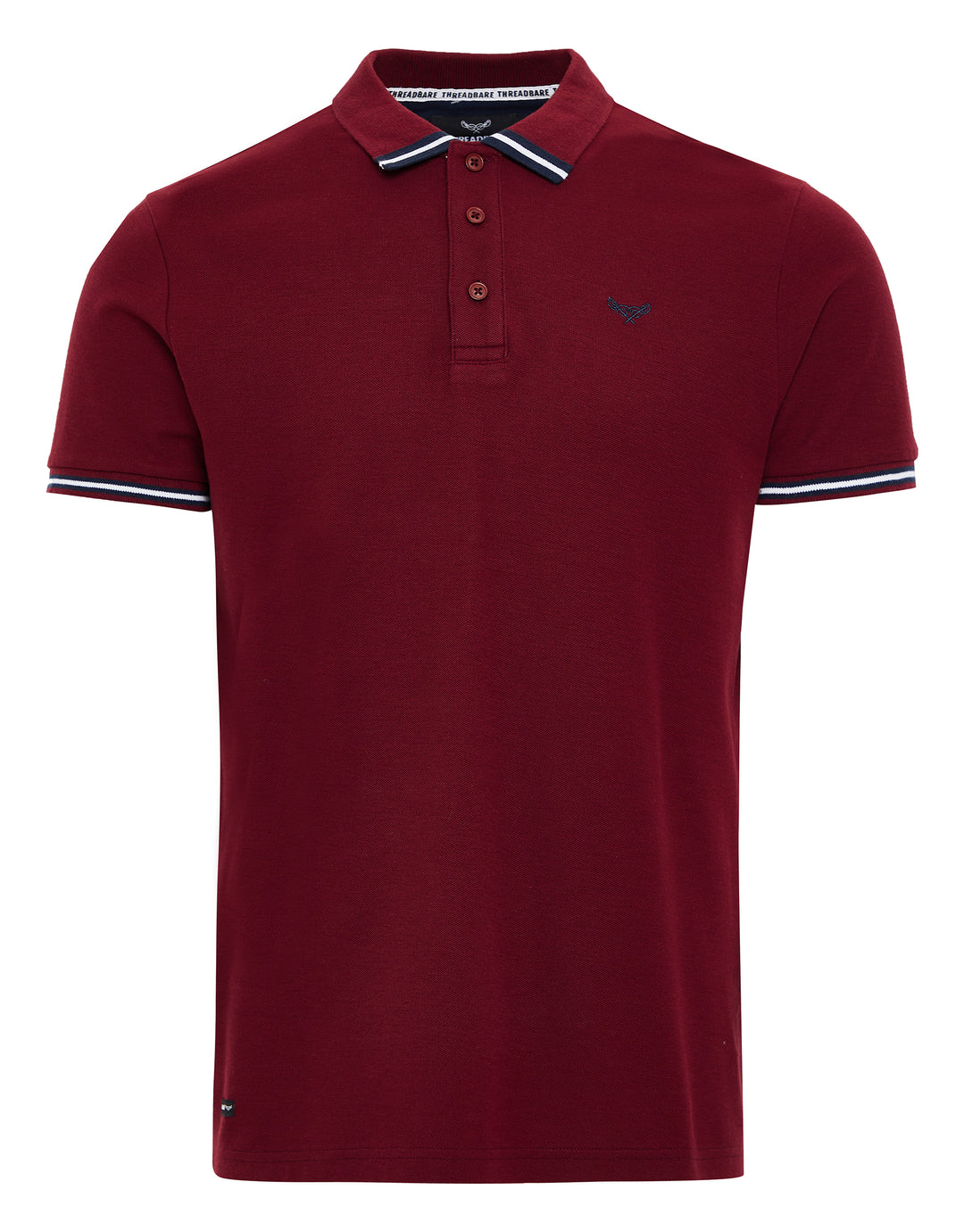 Burgundy Rib Collar Classic Polo Shirt