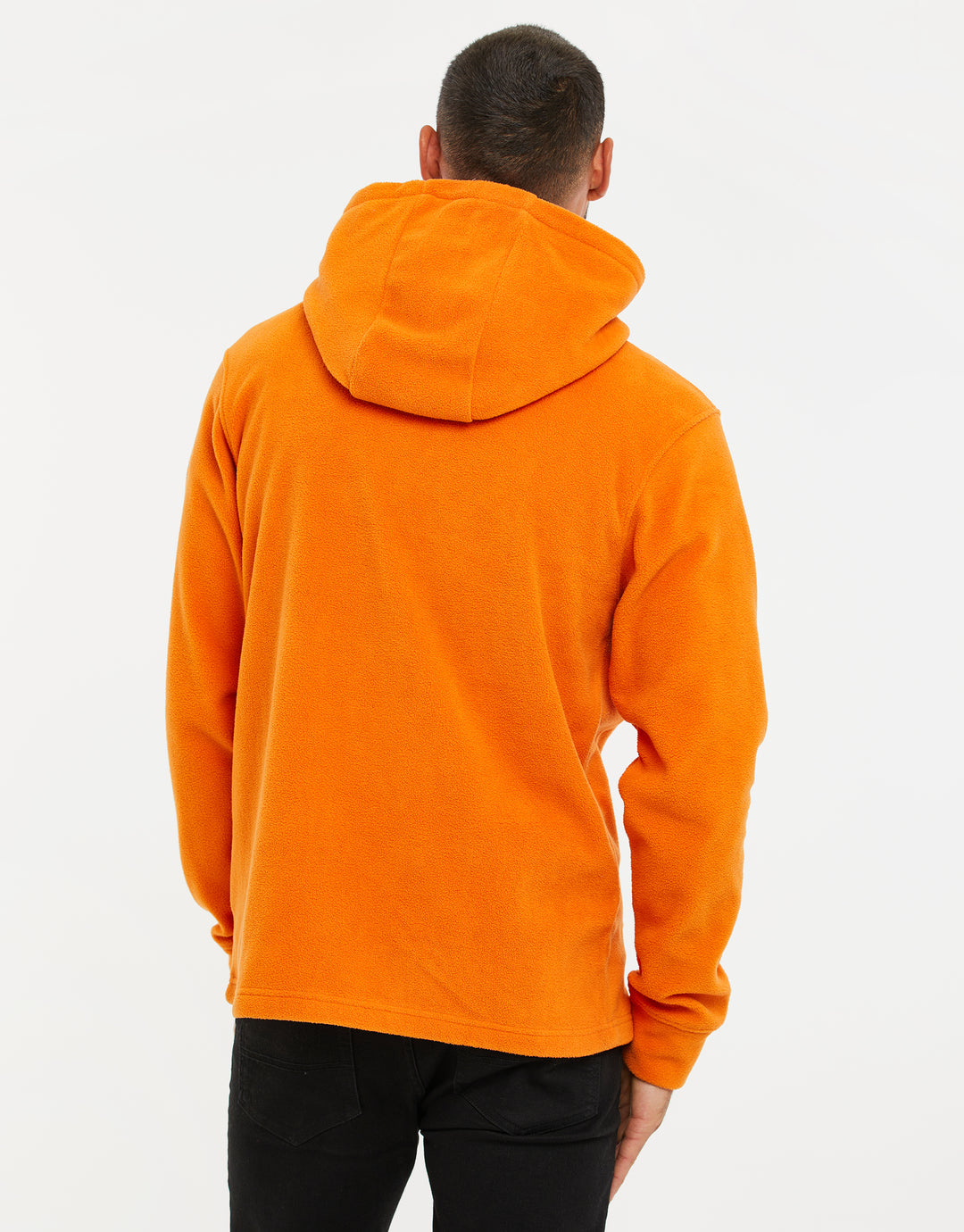 Orange Microfleece Overhead Hoodie